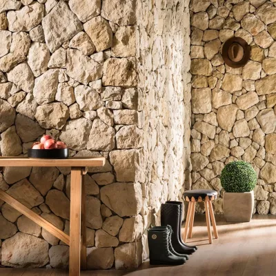 İç mekan duvar kaplamasında Atlas Kum modelinin ferah etkisi.