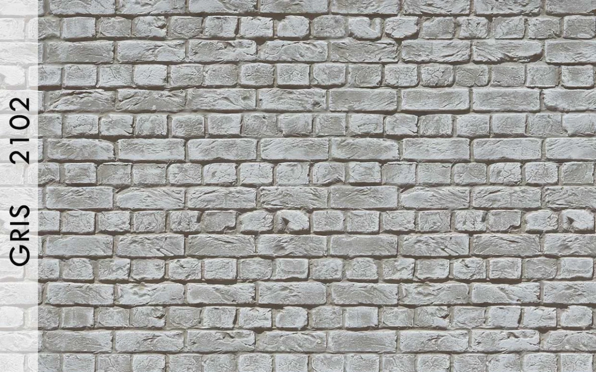 Brique Tuğla Panel Gris renk ve doku görünümü