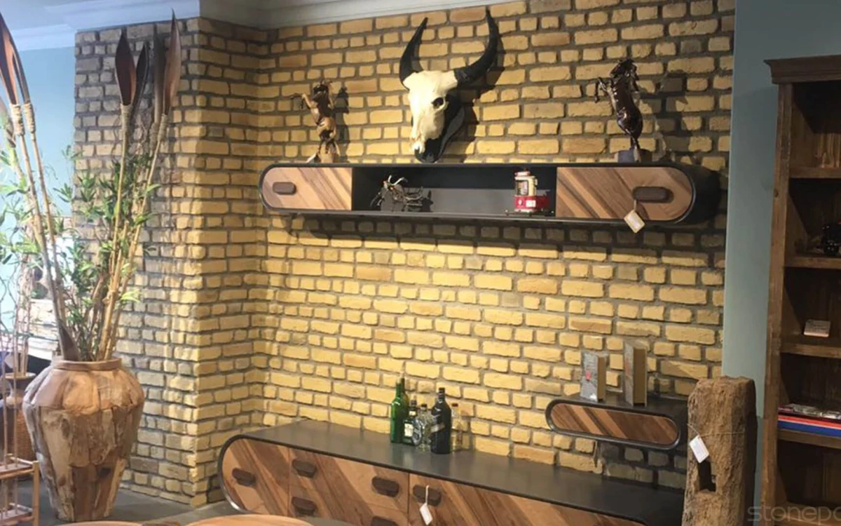 Loft Tuğla Panel Giallo renk ve doku görünümü