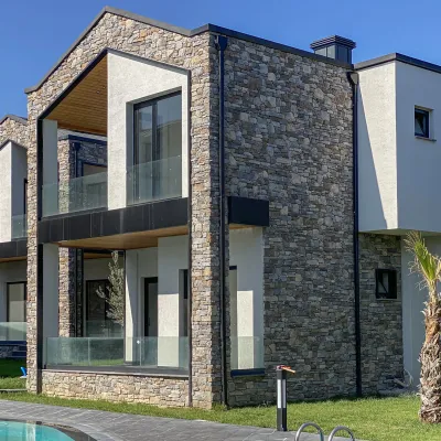 Landmark Kahve Gri Villa Taş Kaplama