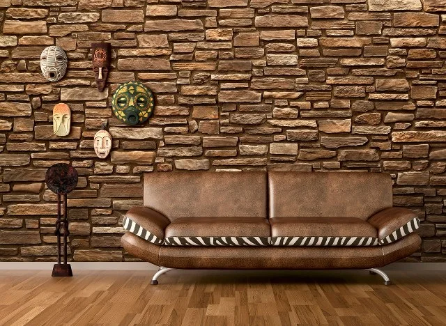 Canyon Craft kültür taşı salon duvar kaplama uygulaması