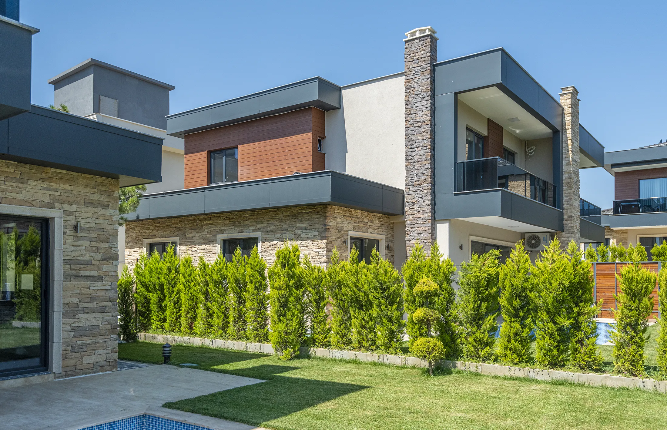 İnka kültür taşı Kum villa kaplama uygulaması