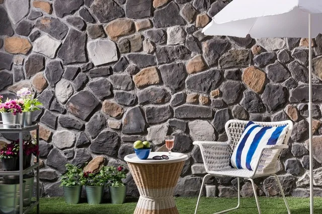 Matera Kahve, Kum ve Antrasit tonlarında dış cephe taş kaplama