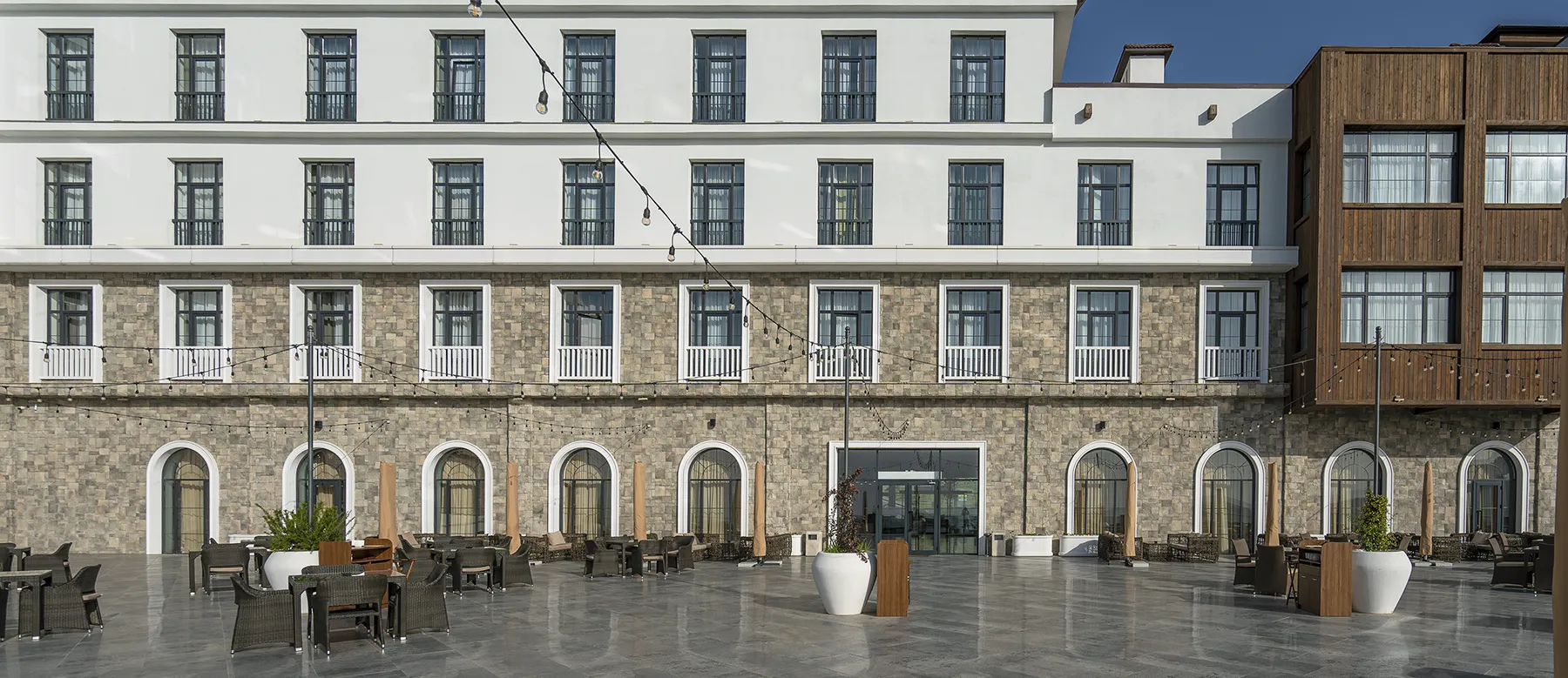 Petra kültür taşı otel ve kafe duvarı