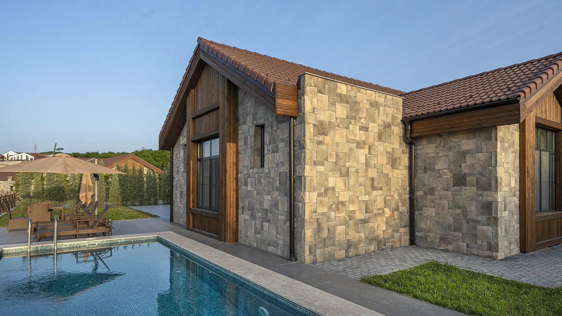 Petra kültür taşı villa duvar kaplaması