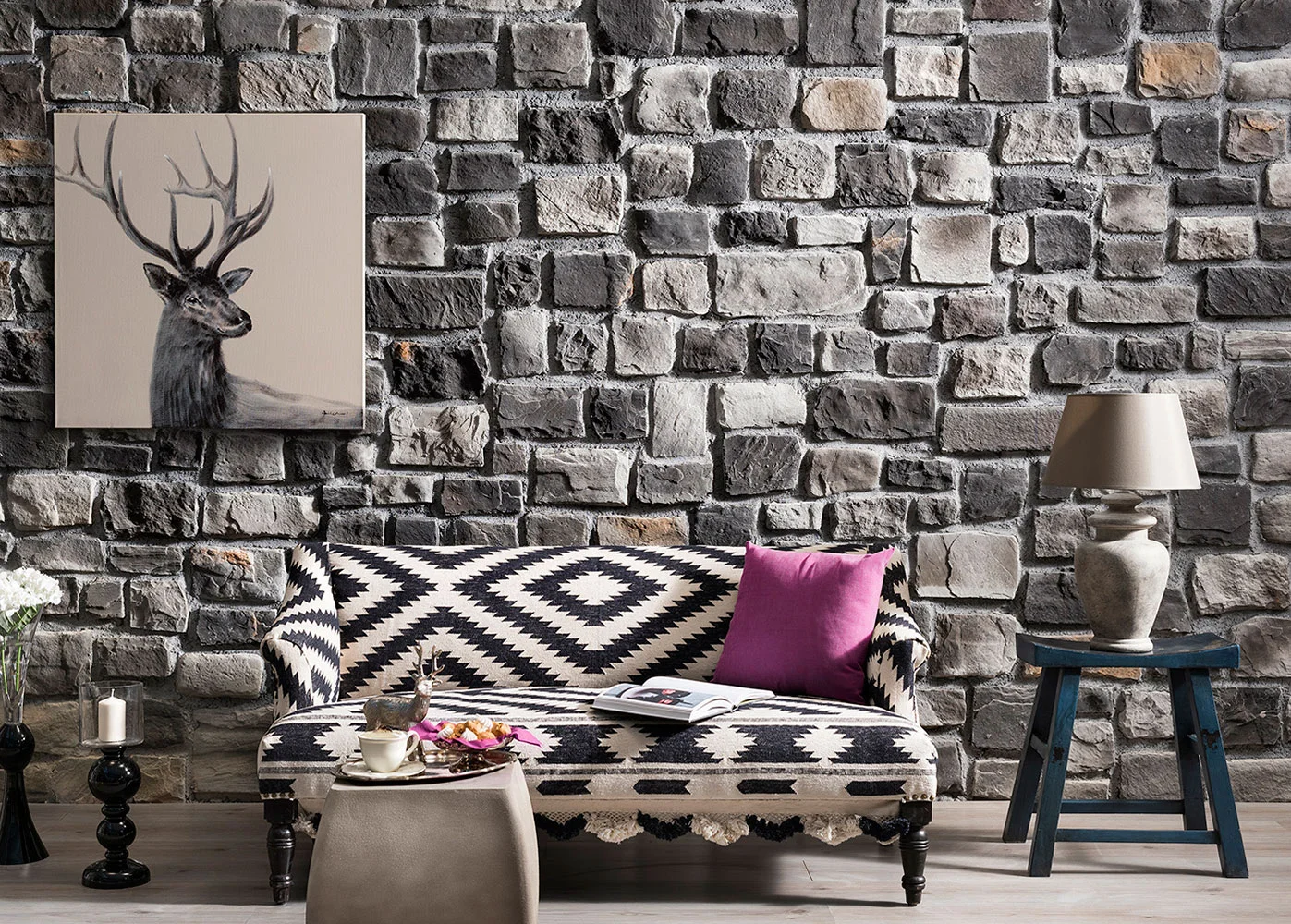 Kül antrasit Tabula iç mekân taş kaplaması
