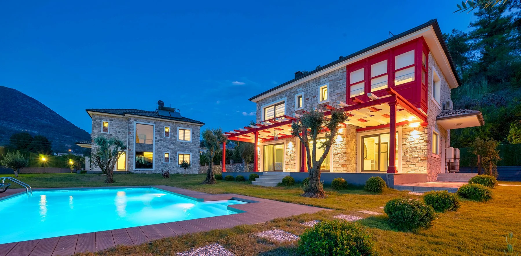 Troy Pearl kültür taşı villa dış cephe uygulaması